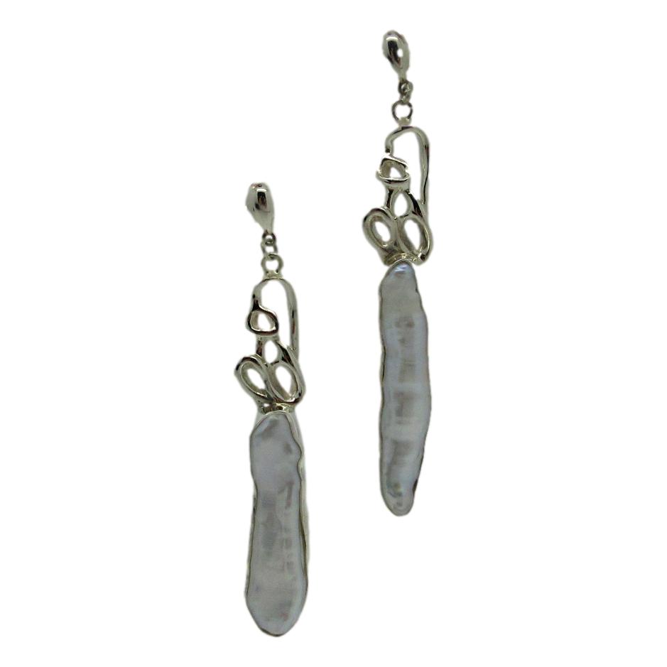 <i>Pearl Squiggle Earrings</i>