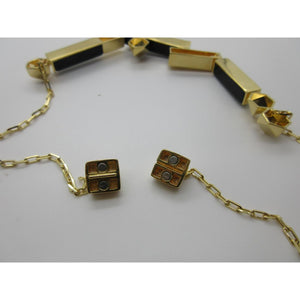 <i>Black Onyx Bar Necklace</i><br>Made in Brazil<br>