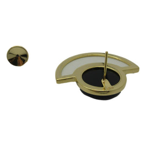 <i>Black & White Agate Earrings</i><br>Made in Brazil<br>
