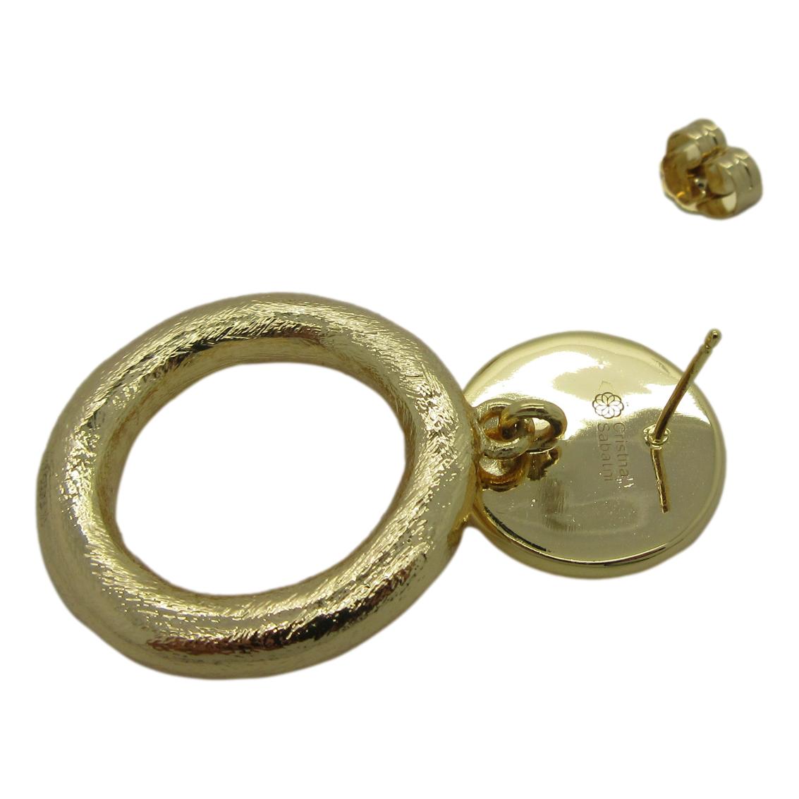 <i>Double Circle Mother of Pearl Earrings</i>