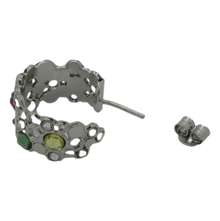 <i>Polka Dot Hoop Earrings</i><br><i>Made in Italy</i>