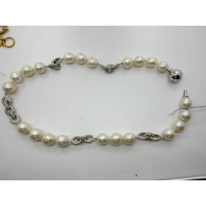 <i>Pave Link Pearl Necklace</i><br>by Marti Rosenburgh<br>