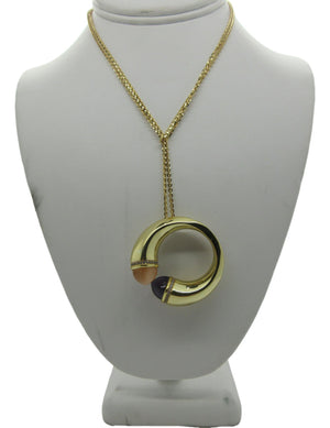 <i>Kissing Circle Pendant Necklace</i><br>Made in Italy<br>