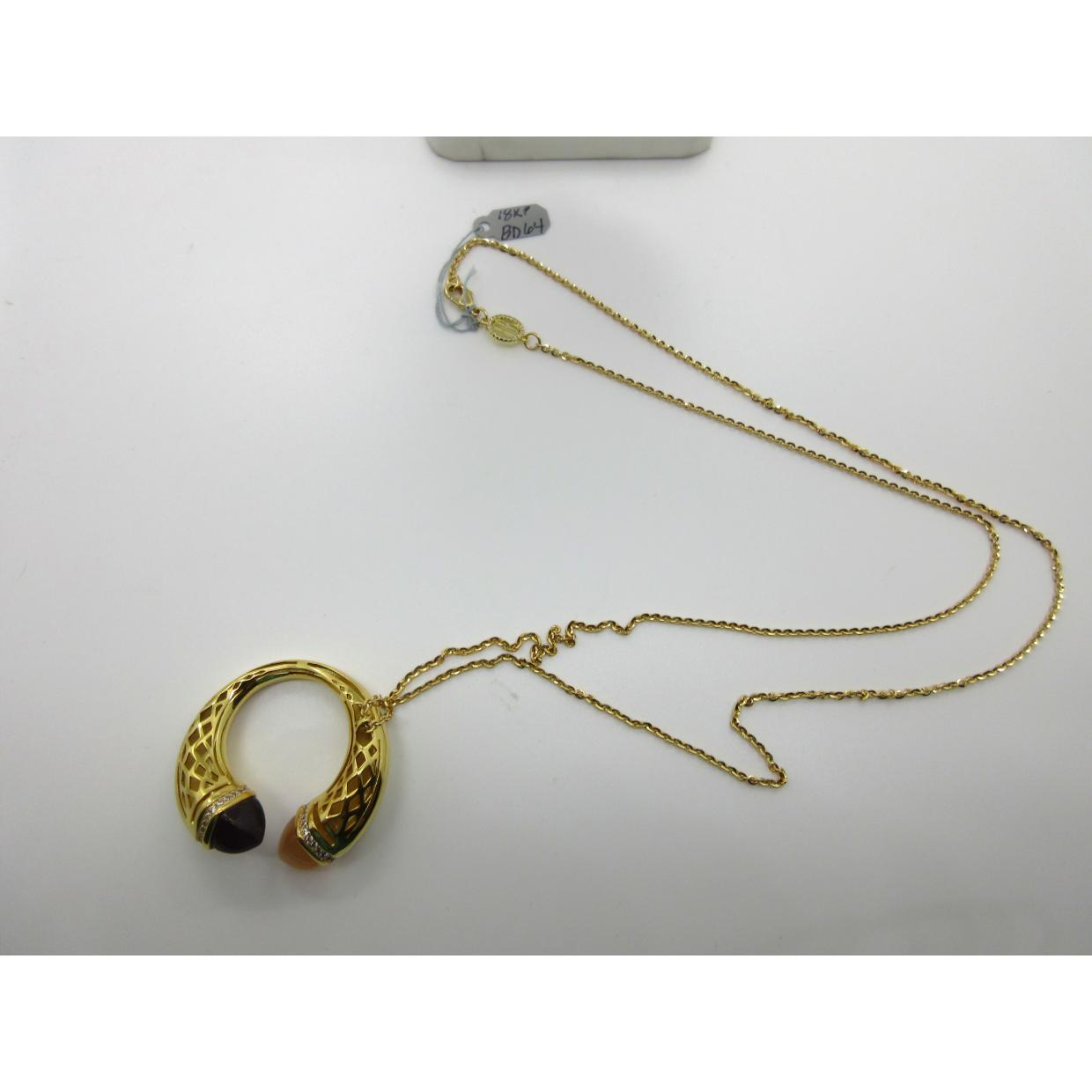 <i>Kissing Circle Pendant Necklace</i><br>Made in Italy<br>
