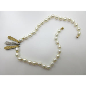 <i>Druzy and Pearl Necklace<i/>