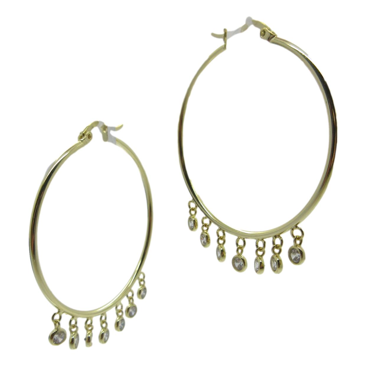 <i>Hoop Earrings with Drops<i/>
