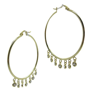 <i>Hoop Earrings with Drops<i/>