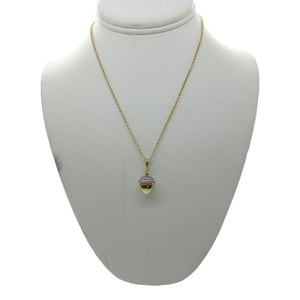 <i>Sparkling Acorn Necklace</i><br>Made in Italy<br>