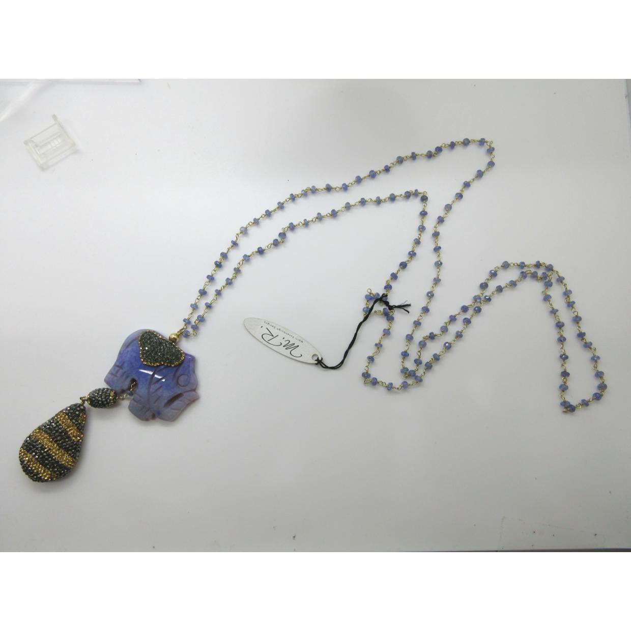 <i>Tanzanite and Elephant Necklace</i>