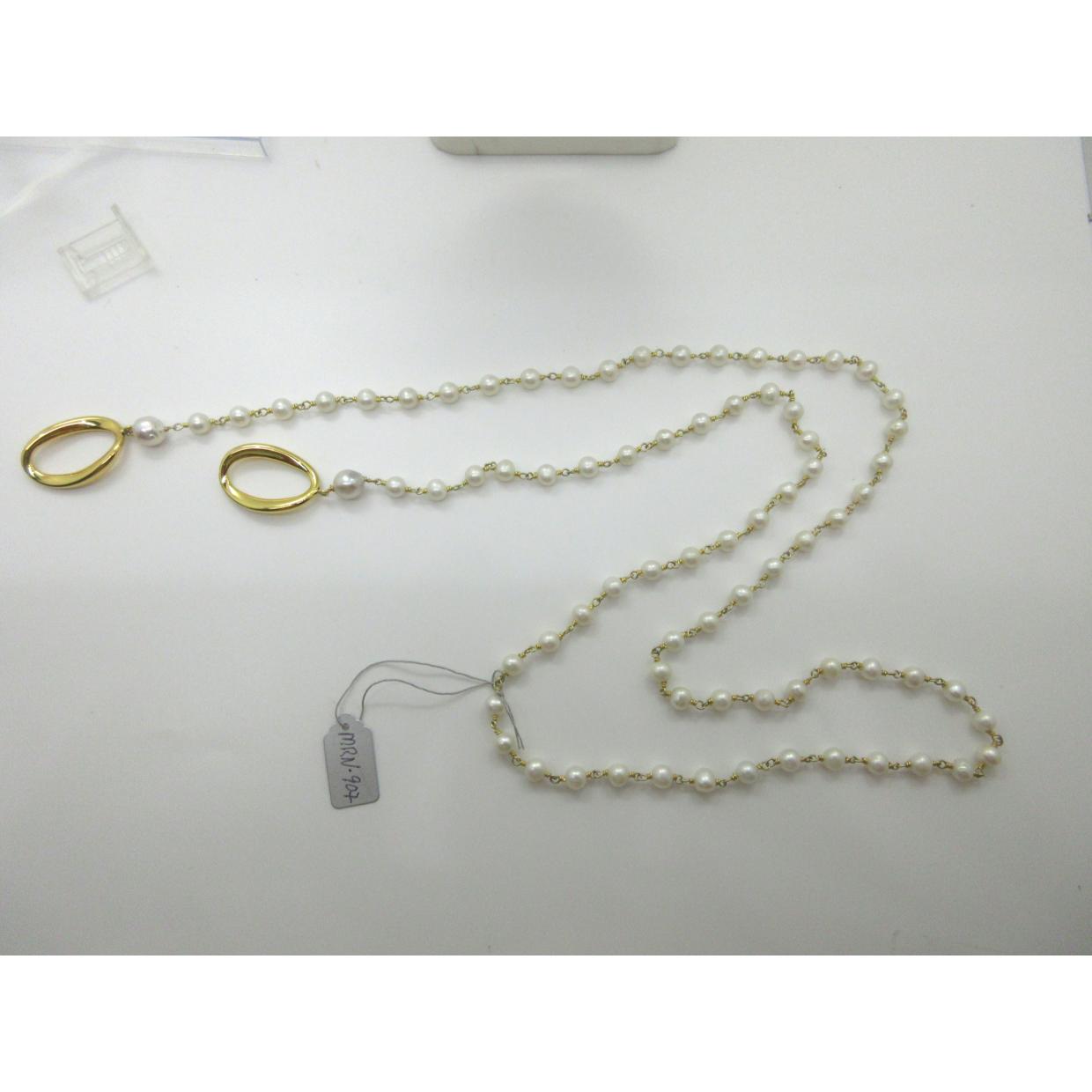 <i>Circle Drop Pearl Lariat</i>