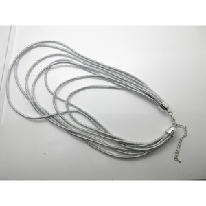 <i>7 Strand Silver Cord Necklace</i>