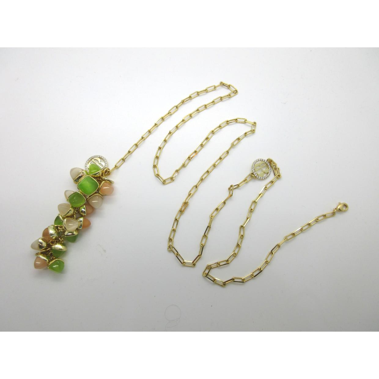 <i>Acorn Cluster Drop Necklace</i><br>Made in Italy<br>