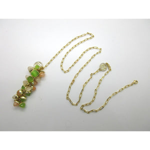 <i>Acorn Cluster Drop Necklace</i><br>Made in Italy<br>