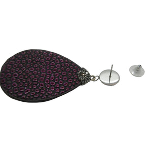 <i>Dramatic Leather & Crystal Earrings</i>