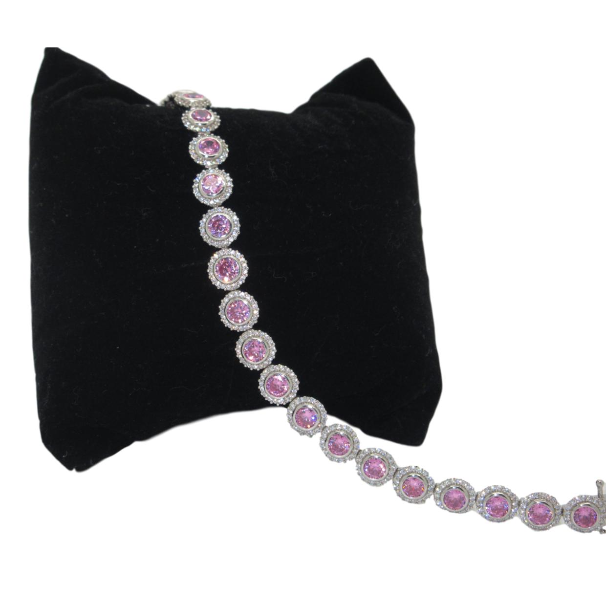 <i>Colored Stone Tennis Bracelet</i><br>2 color options<br>