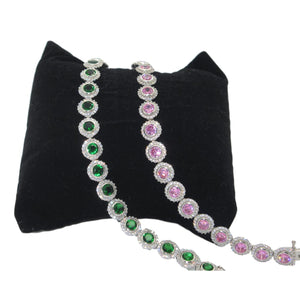 <i>Colored Stone Tennis Bracelet</i><br>2 color options<br>