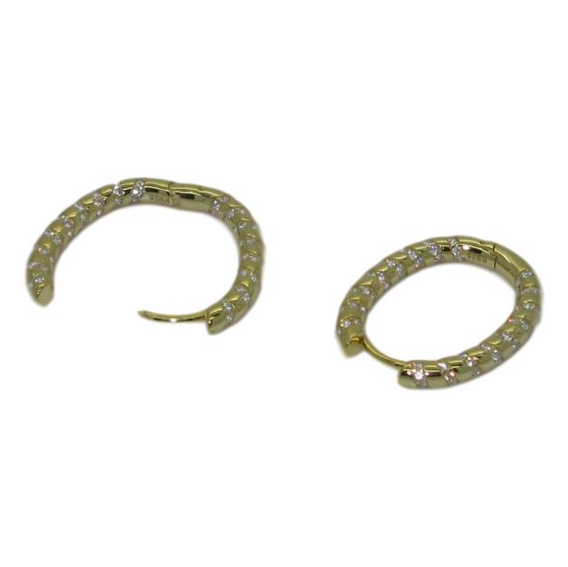 <i> Striped Oval Hoop Earrings</i>