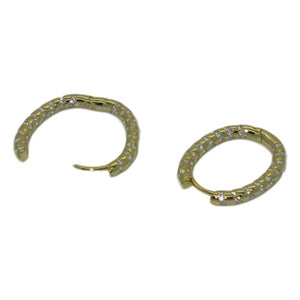 <i> Striped Oval Hoop Earrings</i>