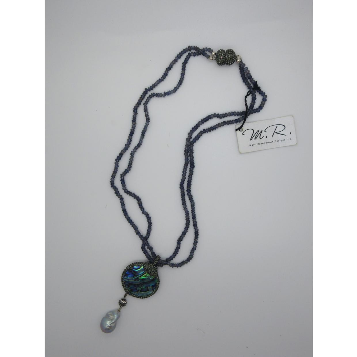 <i>Iolite & Abalone Necklace</i> <br>by Marti Rosenburgh<br>