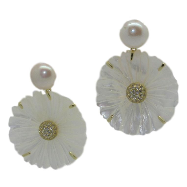 <i>Peony Mother of Pearl Earrings</i>