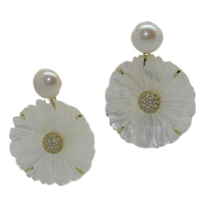 <i>Peony Mother of Pearl Earrings</i>