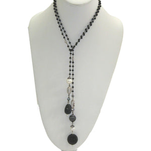 <i>Black & White Lariat</i><by Marti Rosenburgh<br>