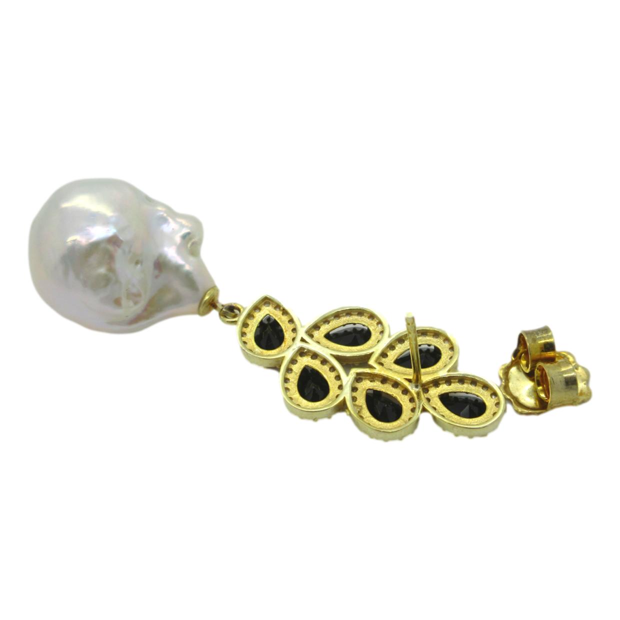 <i>Cascading Tear Drop Baroque Earrings</i>