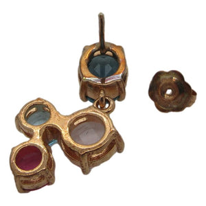 <i>Semi-Precious Drop Earrings</i><br>Made in Italy<br>