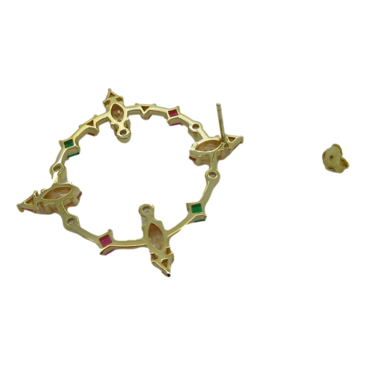 <i>Multi-Color Circle Earrings</i>