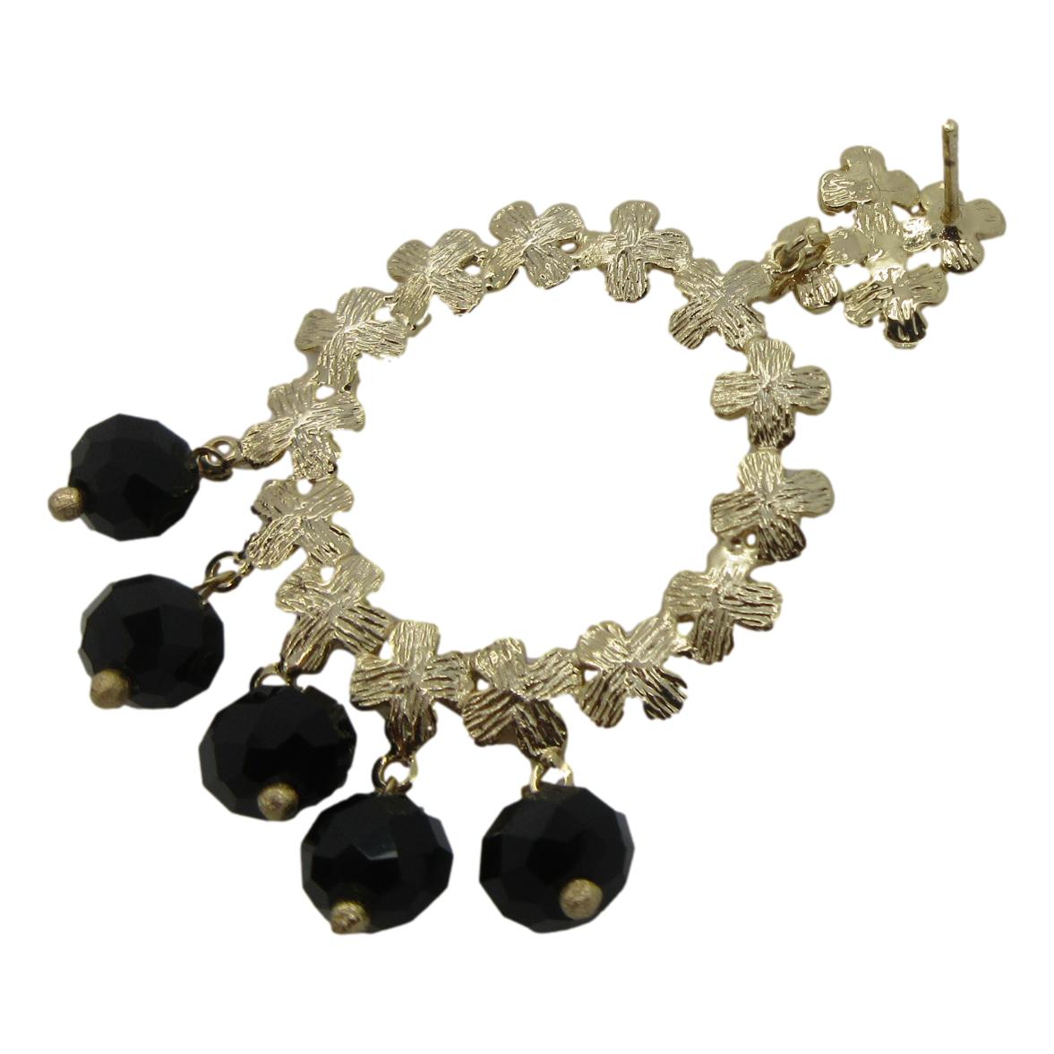 <i>Flower Circle Drop Earrings</i>
