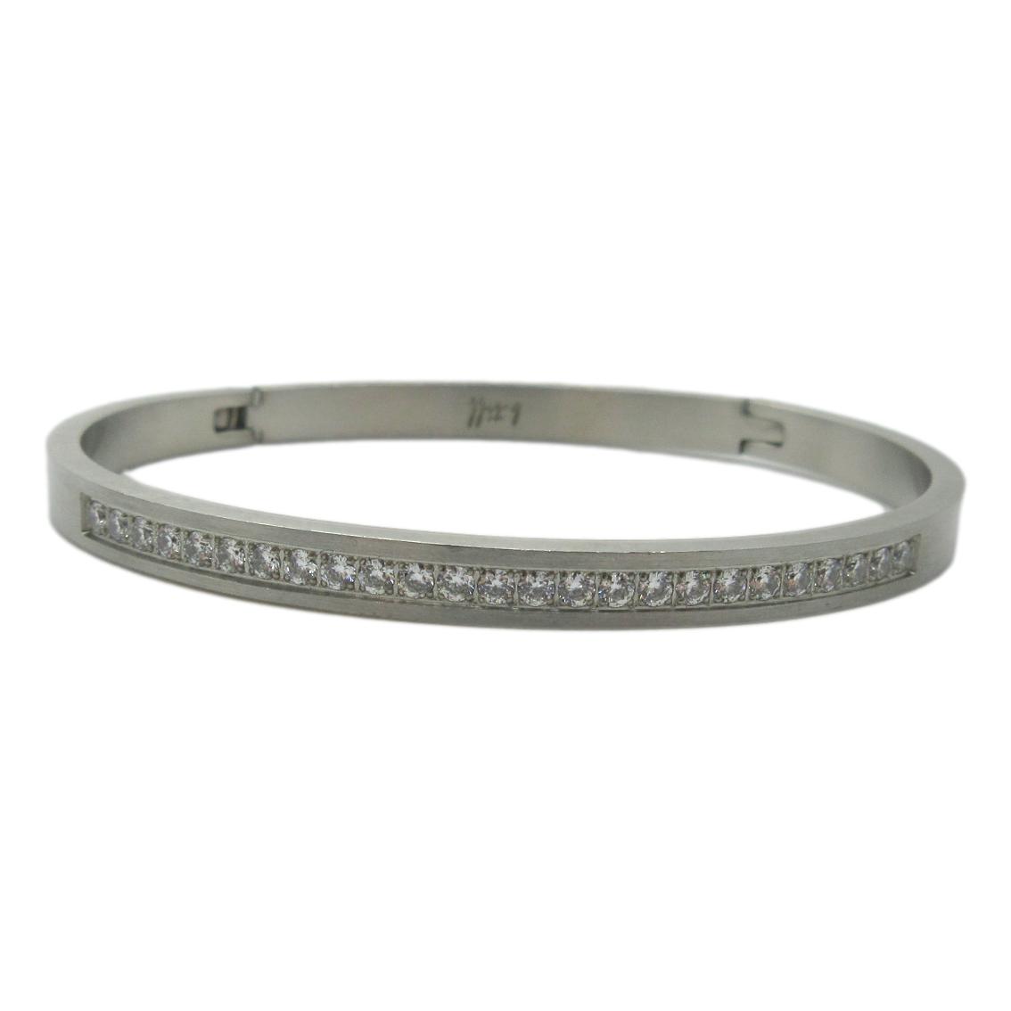 <i>Stainless Steel Stackable Bangle Bracelet</i>