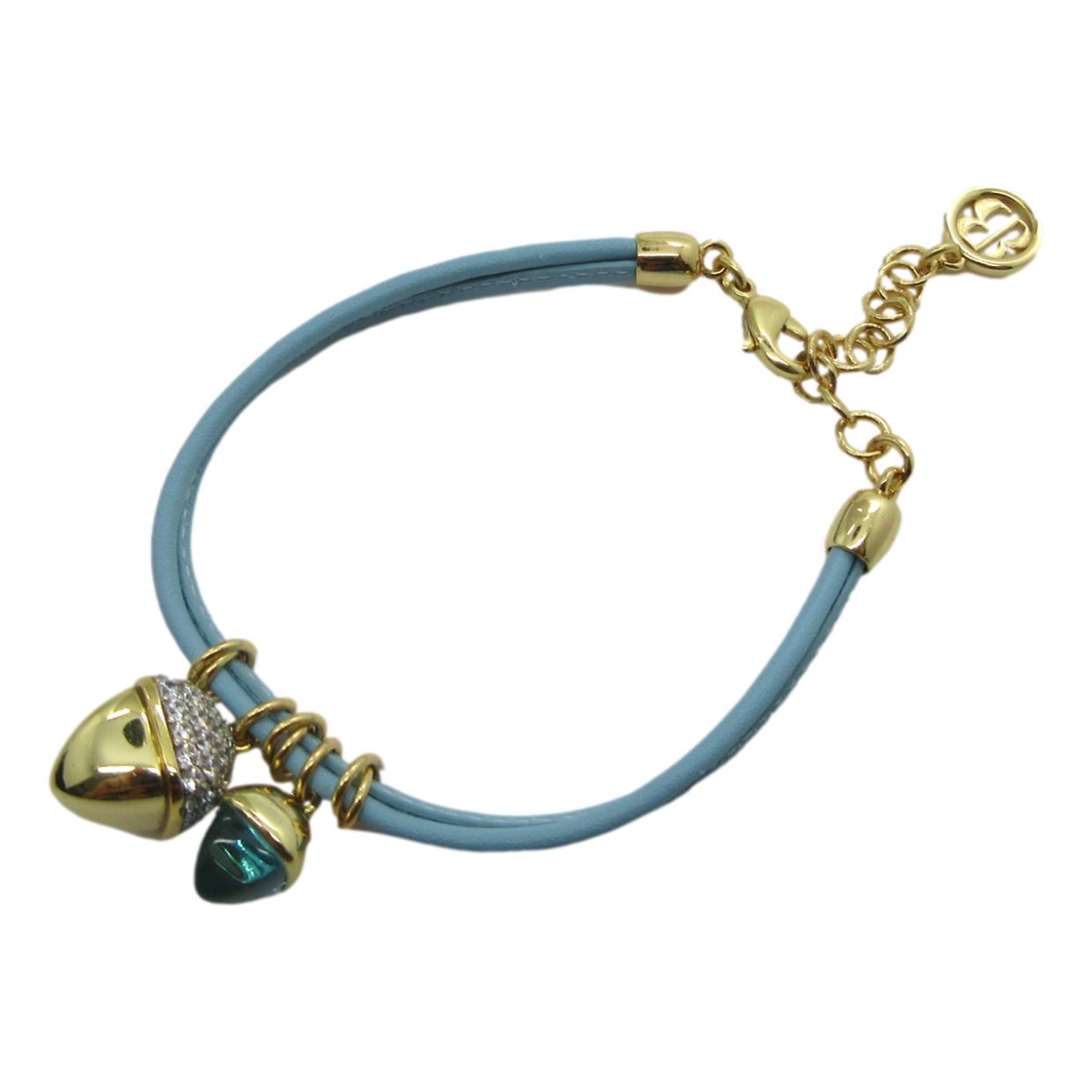 <i>Dainty Leatherette Bracelet with Drops</i><br>Made in Italy<br>
