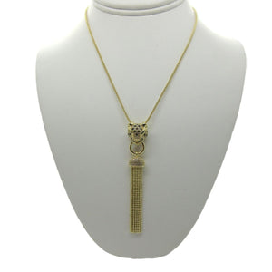 <i>Tiger/Fringe Necklace</i><br>Made in Italy<br>