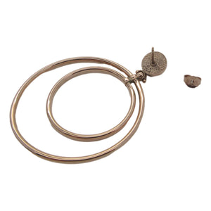 <i>Double Circle Drop Earrings</i><br>Made in Italy<br>
