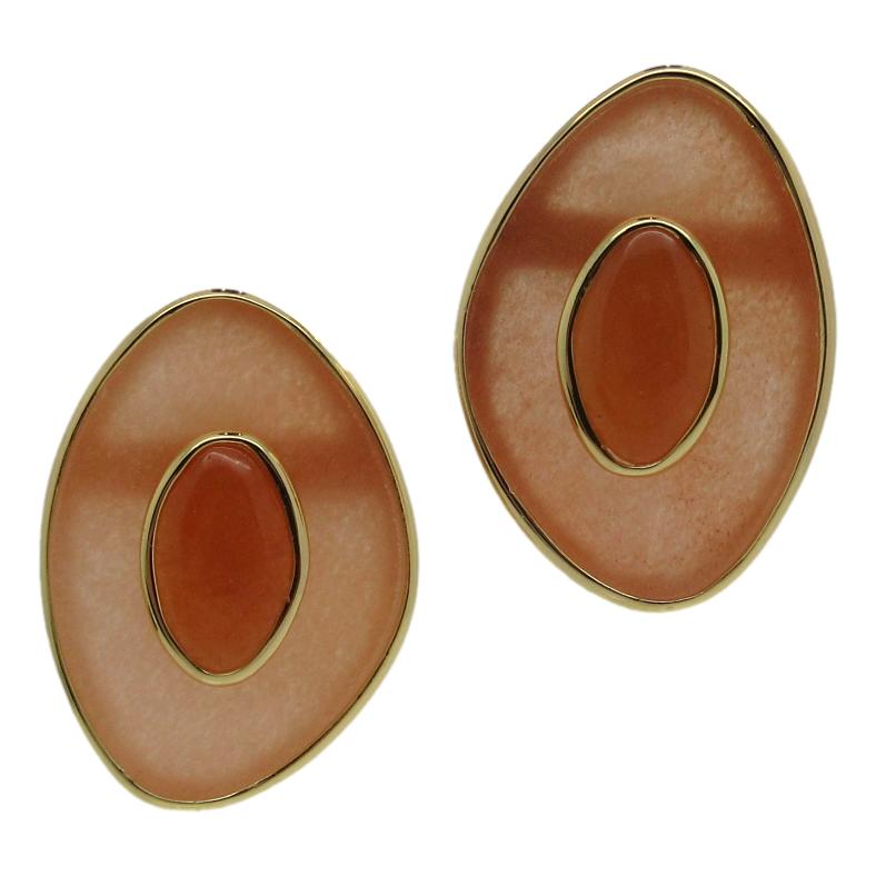 <i>Apricot Agate Earrings</i>