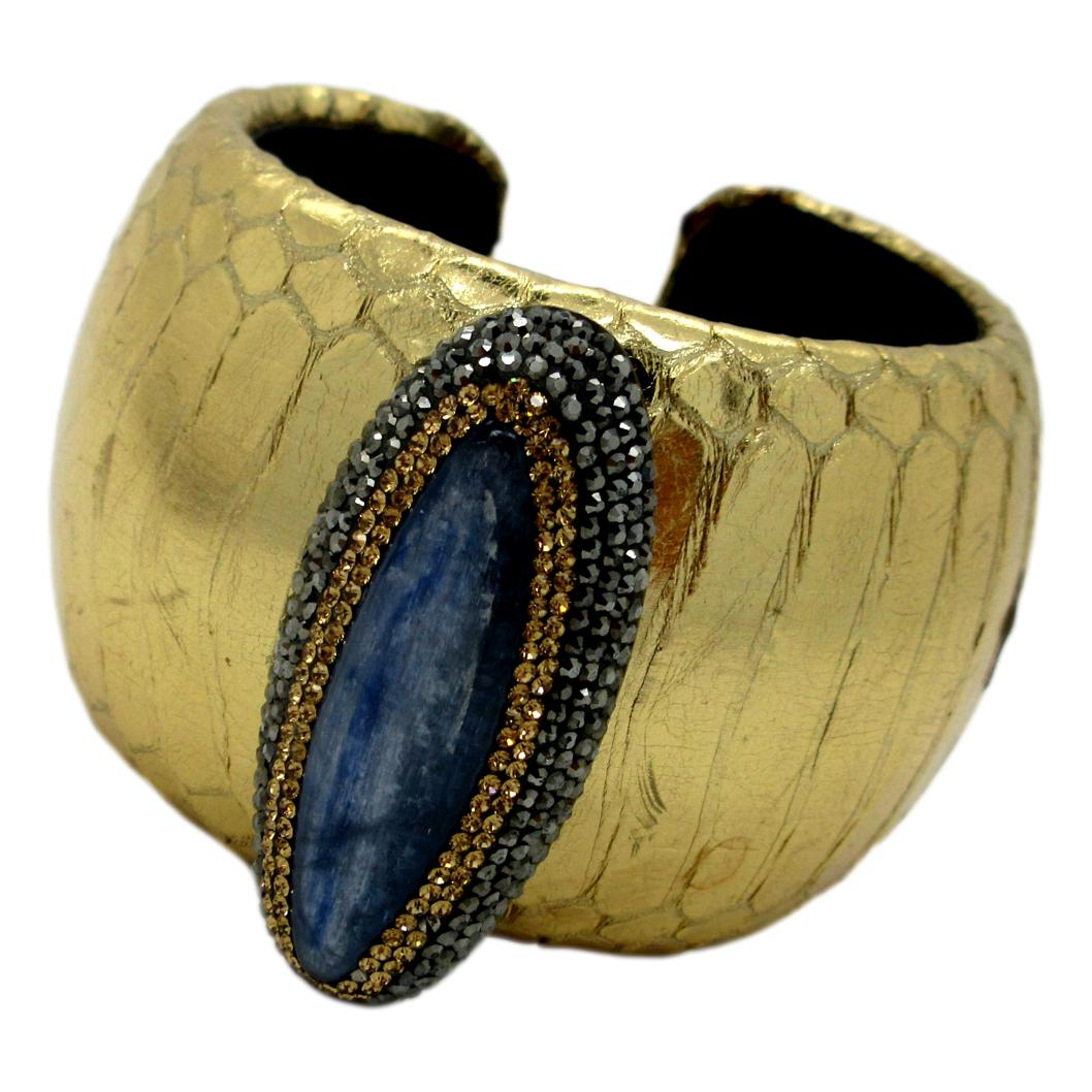<i>Dramatic Kyanite Cuff Bracelet</i><brMade in Brazil<br>