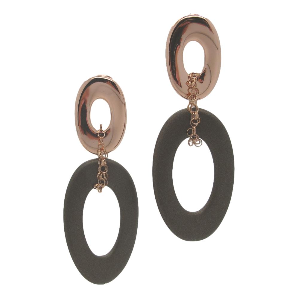 <i>Rose & Chocolate Earrings</i><br><i>Made in Italy</i>