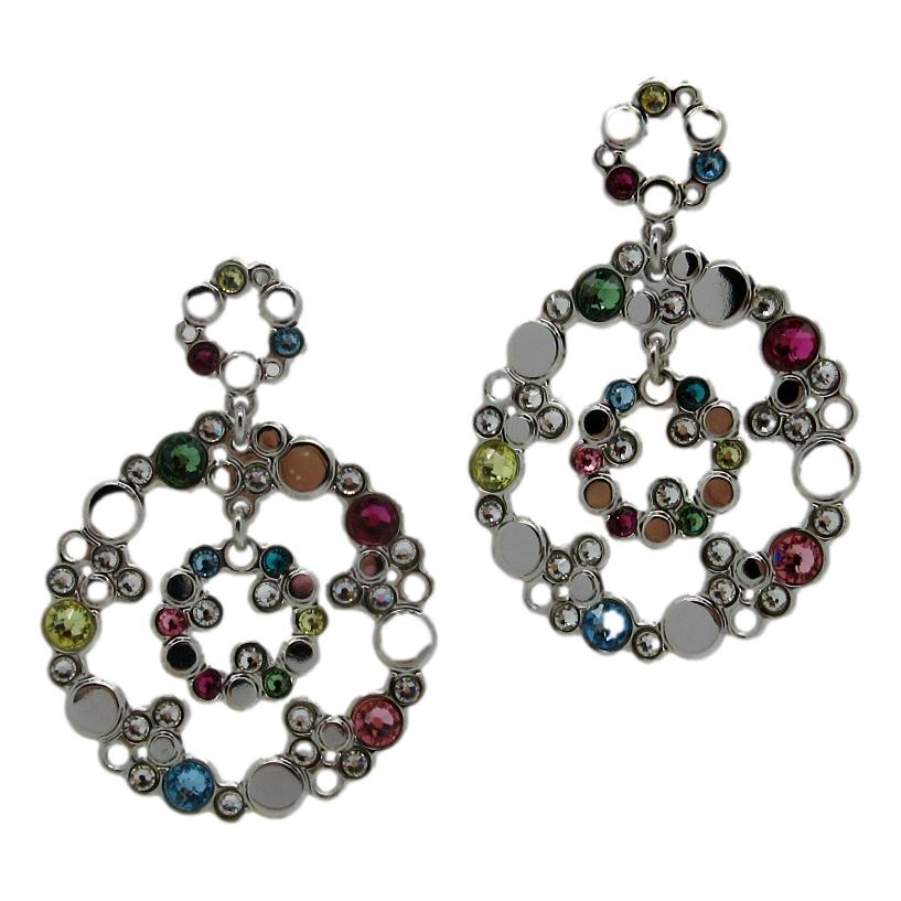 <i>Circle within Circle Polka Dot Earrings</i><br>Made in Italy<br>