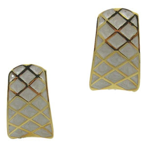 <i>Enamel Criss-Cross Earrings</i><br>Made in Italy<br>