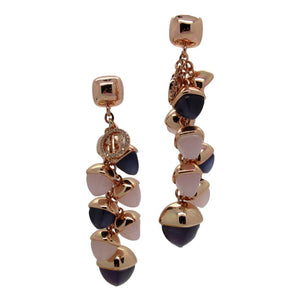 <i>Long Cluster Drop Earrings</i><br>Made in Italy<br>