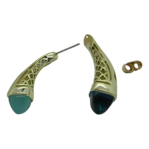 <i>Front & Back Curve Earrings</i><br>Made in Italy<br>