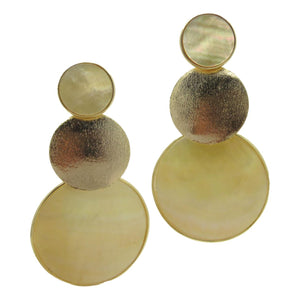 <i>Statement Mother of Pearl Drop Earrings</i>