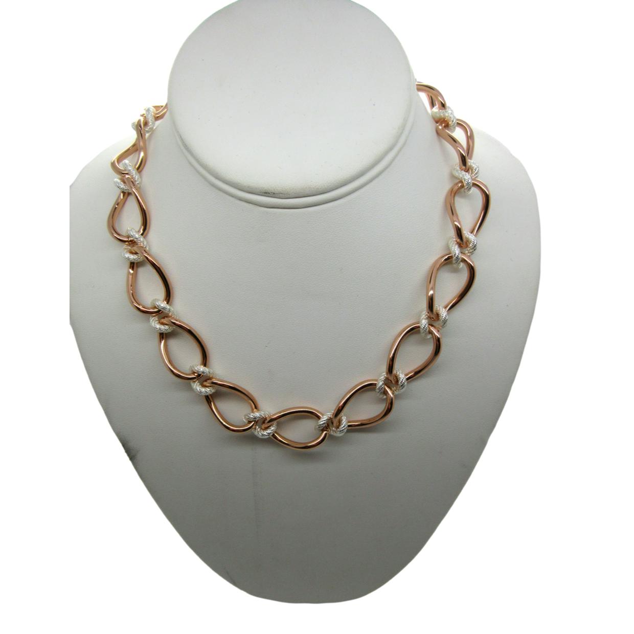 <i>2-Tone Link Necklace</i><br>Made in Italy<br>