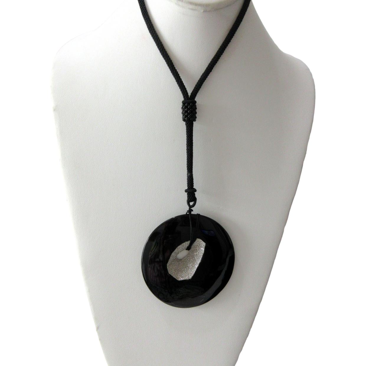 <i>Black Oynx Necklace on Cord<i/>