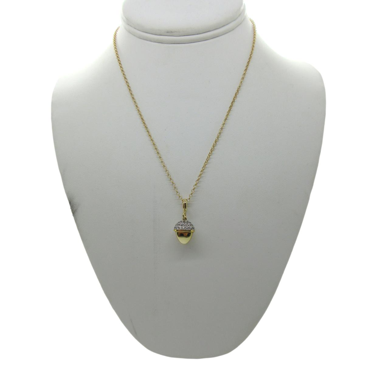 <i>Sparkling Acorn Necklace</i><br>Made in Italy<br>