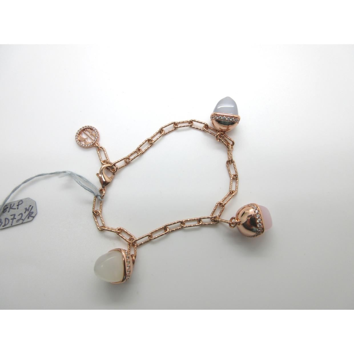 <i>3 large Acorn Bracelet in Rose Gold Color</i><br>Made in Italy<br>