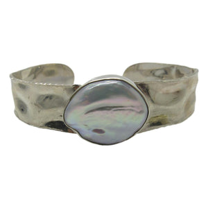 <i>Sterling Silver Pearl Cuff</i>