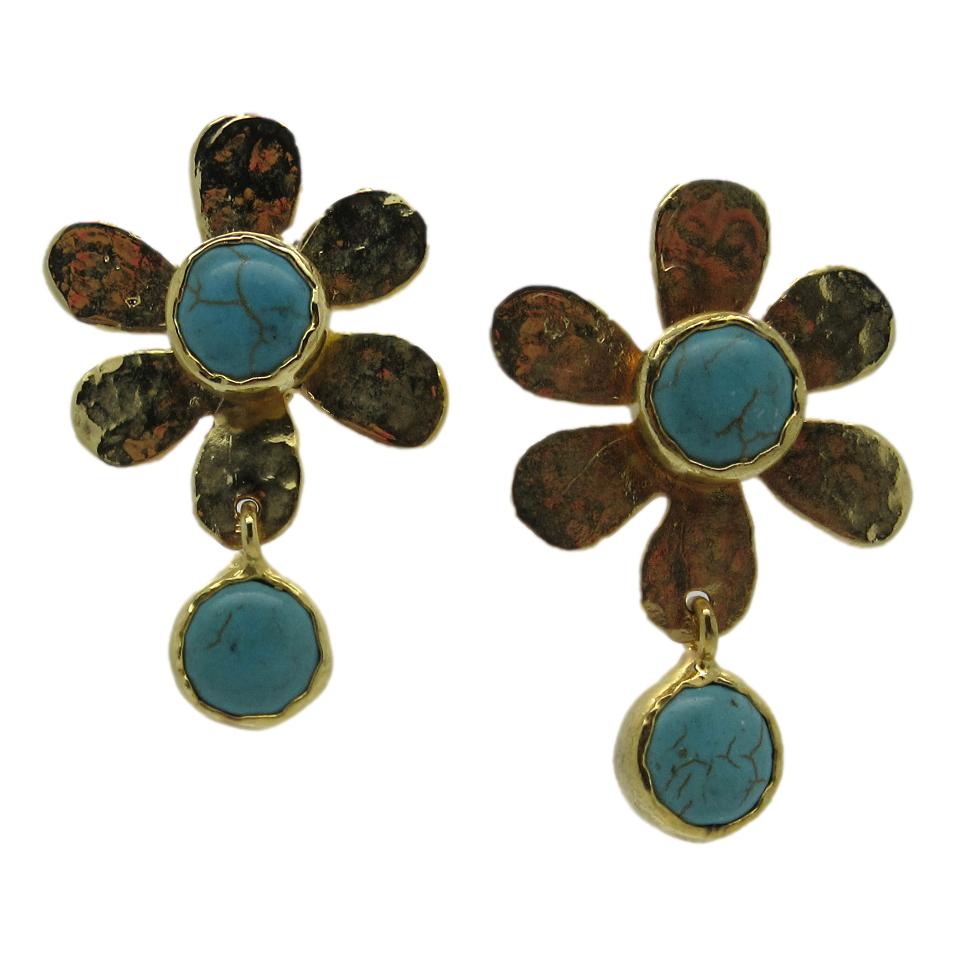 <i>Turquoise Daisy Earrings</i>