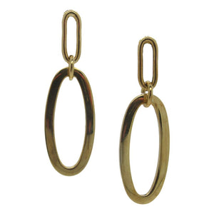 <i>Oval Drop Earrings</i><br>Made in Italy<br>