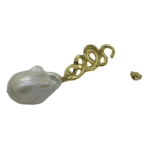 <i> Baroque Pearl Squiggle Earrings</i>